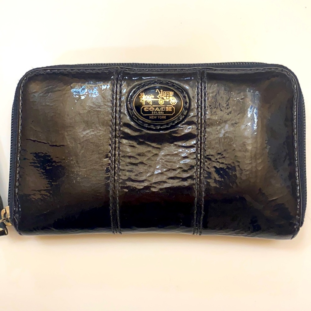 Coach Navy Blue Wristlet